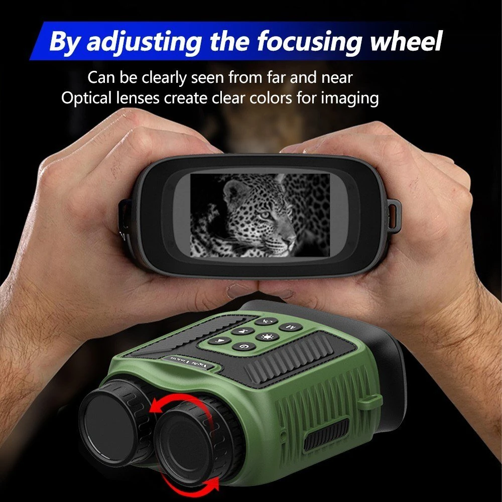 (image for) Compact Night Vision Binoculars for Adults with Infrared - Lightweight Digital Camera with 10x Optical Zoom and 2.5K UHD Video Resolution
